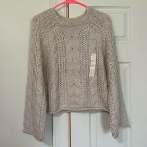 Cream crop sweater